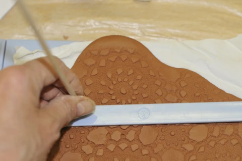 cutting out self hardening clay